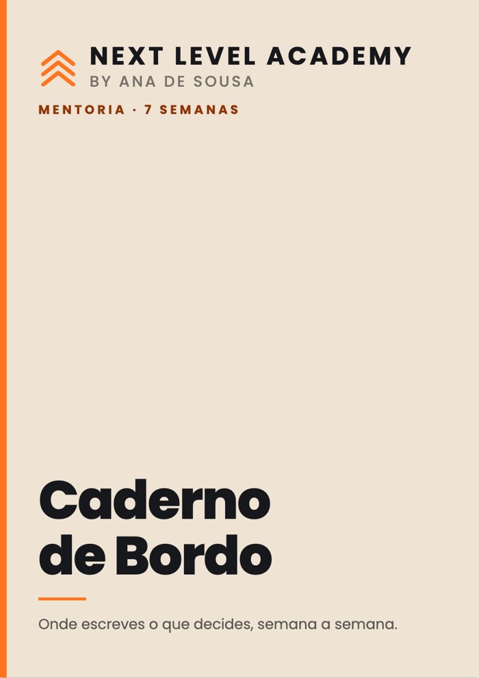 Capa do Caderno de Bordo da mentoria